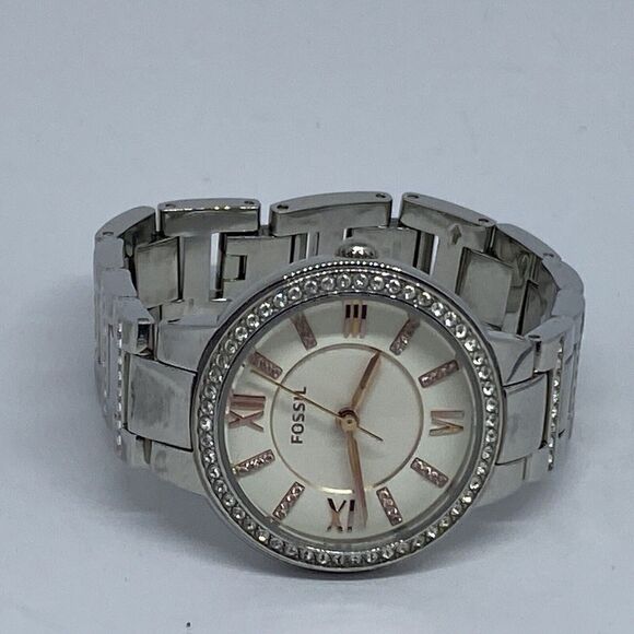 Fossil Virginia ES3741 Women's Silver Stainless Steel Analog Dial Watch EY732 - Picture 7 of 12